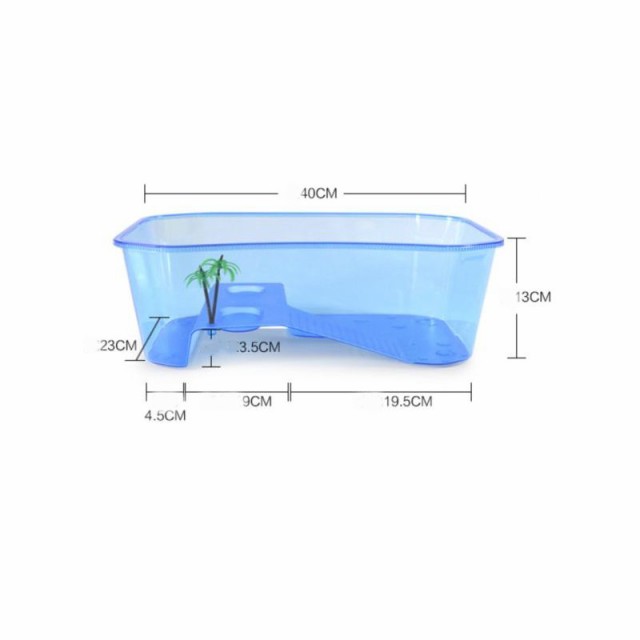 カメの水槽 水槽 飼育ケース 爬虫類ケース 40cm 小サイズ 飼育 観察 カメ ミドリガメ 亀 タートル 甲羅干し エサ入れ の通販はau Pay マーケット プラスナオ