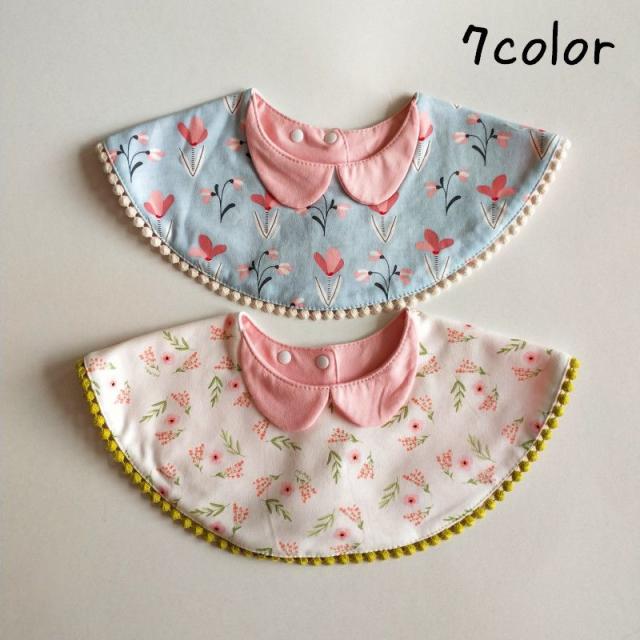 よだれかけ スタイ お食事エプロン ベビー 女の子 男の子 赤ちゃん用品 ドーナツ型 丸 360 スナップボタン レース 汚れ防の通販はau Pay マーケット プラスナオ