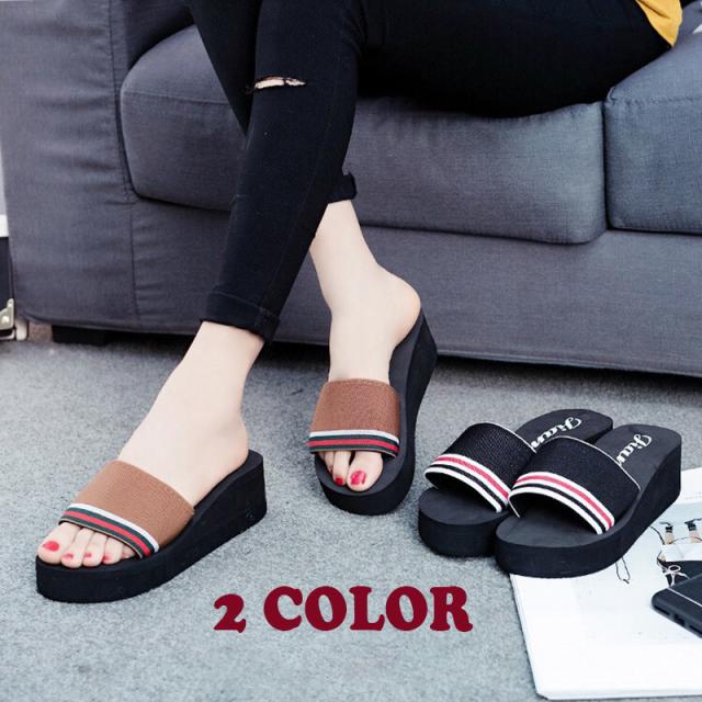 厚底サンダル フラットソール サンダル レディース 女性用 太ベルト 厚底 軽い ボーダー トリコロール ライン 横縞 縞々 歩の通販はau Pay マーケット プラスナオ