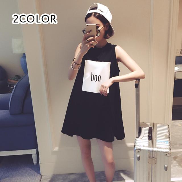 カットソー ノースリーブ Tシャツ ロング ワンピース風 レディース 女性用 ラウンドネック トップス ロゴ Aライン オシャレの通販はau Pay マーケット プラスナオ