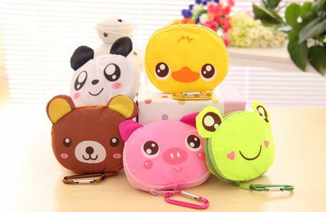エコバッグ マイバッグ 折り畳み レディース メンズ 子供 お買い物バッグ カラビナ トート型 軽い コンパクト 防水 アニマルの通販はau PAY  マーケット - プラスナオ