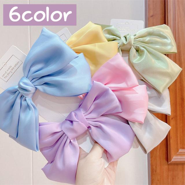 バレッタ レディース ヘアアクセサリー 大きめ リボン 無地 単色 おしゃれ かわいい 髪留め 髪飾り まとめ髪 デイリー カジの通販はau Pay マーケット プラスナオ