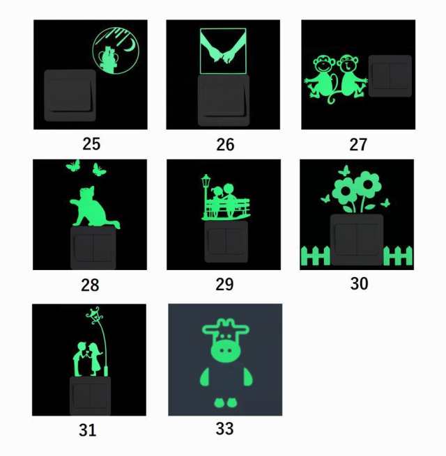スイッチステッカー 壁スイッチ 光るウォールステッカー 壁紙シール 夜光 蓄光 ウォールシール 夜光シール 夜光ステッカの通販はau Pay マーケット プラスナオ