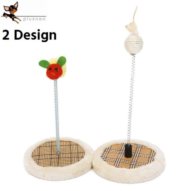 ねこじゃらし ペット 猫 猫のおもちゃ キャット ペット用品 ペット用おもちゃ スプリング ベル付き 土台付き バネ ひとり遊びの通販はau Pay マーケット プラスナオ