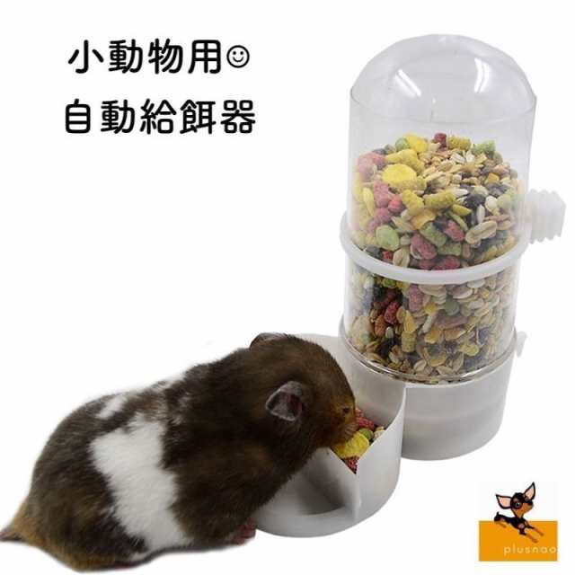 小動物用食器 自動給餌器 ペット用品 ハムスター モルモット ハリネズミ 水やり 餌やり 餌入れ ホワイト 透明 両用 簡単設置の通販はau Pay マーケット プラスナオ