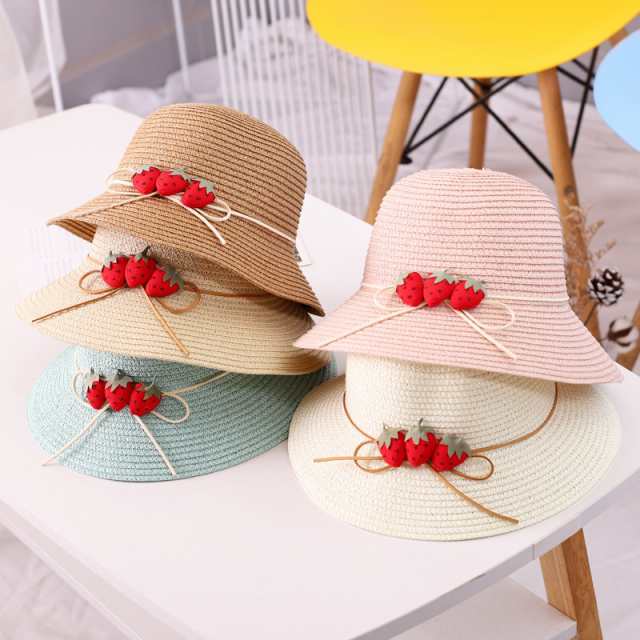 Little StrawberryストローHat - 帽子