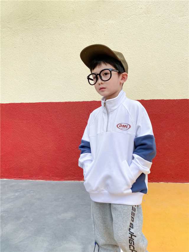 トレーナー 長袖 スウェット 裏毛 裏パイル キッズ ジュニア ベビー 子供用 子ども服 トップス ハーフジップ プルオーバー の通販はau PAY  マーケット - プラスナオ
