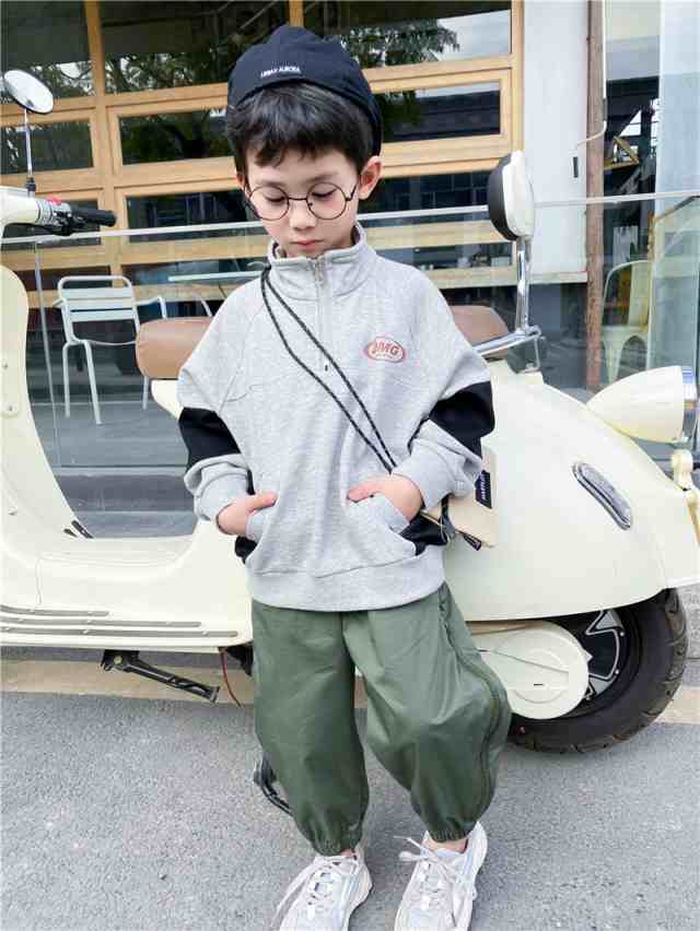 トレーナー 長袖 スウェット 裏毛 裏パイル キッズ ジュニア ベビー 子供用 子ども服 トップス ハーフジップ プルオーバー の通販はau PAY  マーケット - プラスナオ