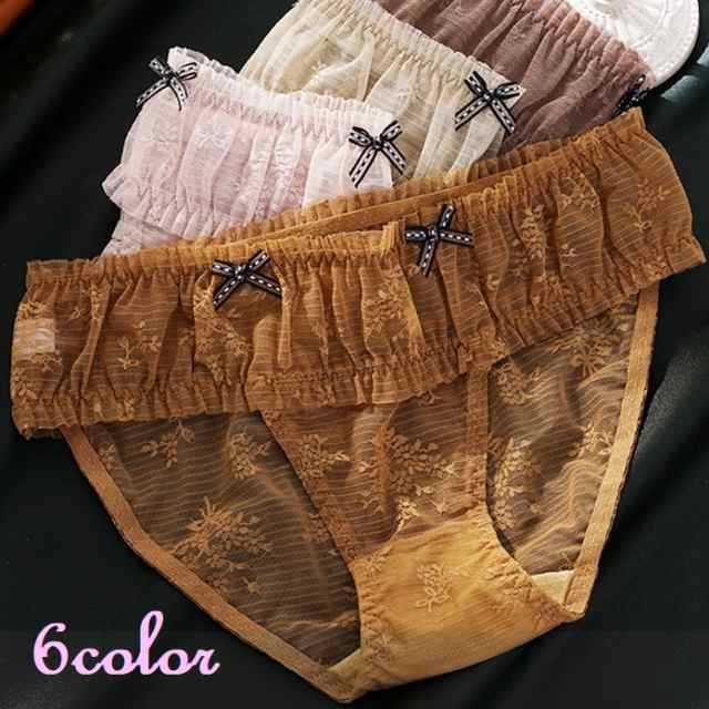 あす楽対応】 ヒップハンガーショーツ レディース インナー パンツ 女性用 下着 パンティー リボン 花柄 シースルー セクシー 透け感 上品 