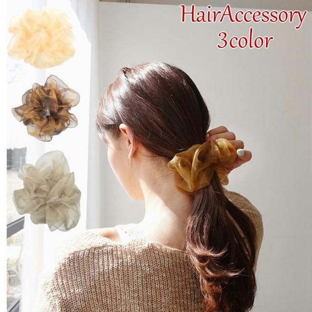 シュシュ ヘアアクセサリー レディース ヘアゴム 髪ゴム 髪留め 髪飾り まとめ髪 ヘアアレンジ 大きめ シンプル 無地 カジュの通販はau Pay マーケット プラスナオ