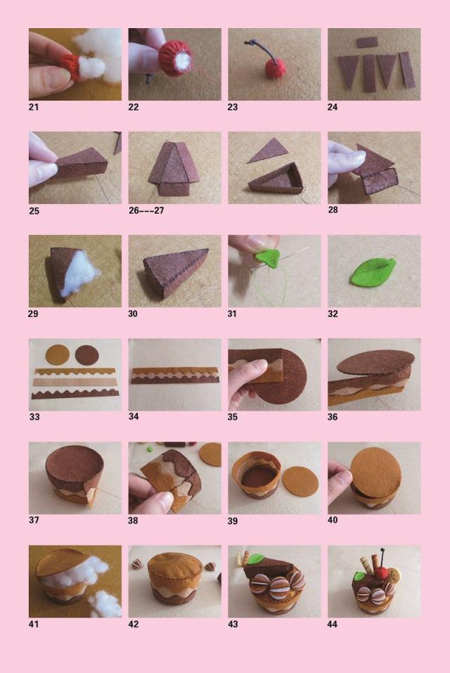 手作りキット　フェルトケーキキーホルダー138個セット 手作りキット フェルトケーキキーホルダー138個セット