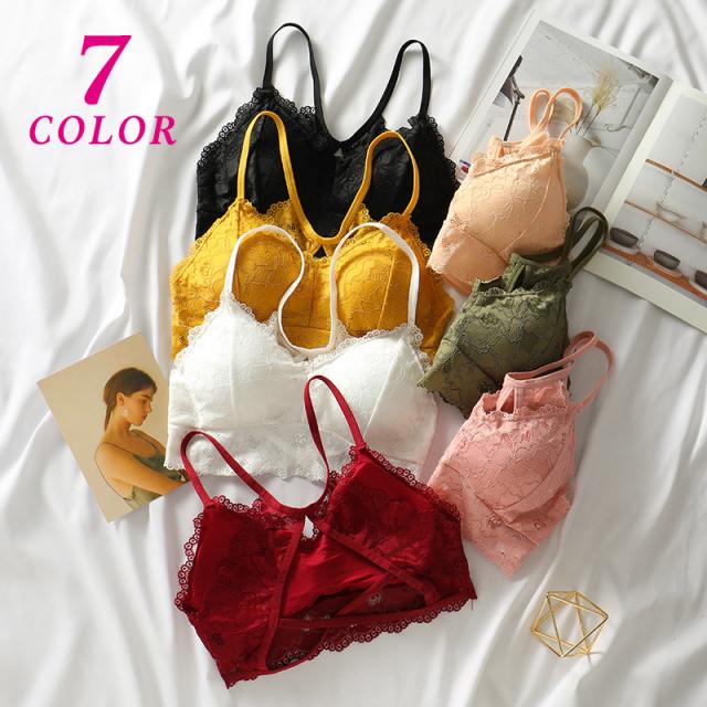 ノンワイヤーブラ レディース インナー 下着 ブラジャー レース クロスバック パッド付き シンプル 無地 おしゃれ かわいいの通販はau Pay マーケット プラスナオ