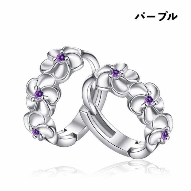 フープピアス レディース サークル リングタイプ 女性用 アクセサリー シルバーカラー フラワー お花 ラインストーン キラキラの通販はau PAY  マーケット - プラスナオ | au PAY マーケット－通販サイト