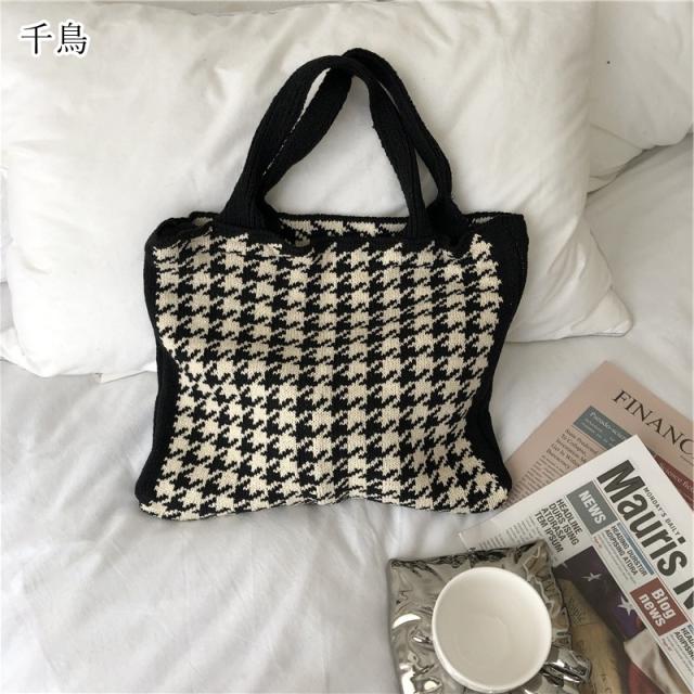 2wayバッグ トートバッグ ショルダーバッグ ニットバッグ