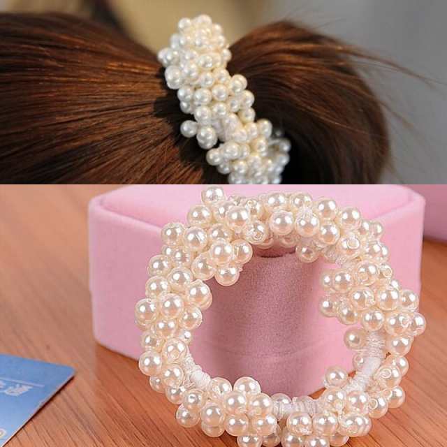 ヘアゴム レディース ヘアアクセサリー パールビーズ 小物 雑貨 ホワイト ブラック ゴールドの通販はau PAY マーケット プラスナオ  au PAY マーケット－通販サイト