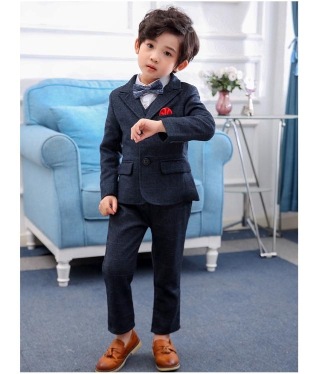スーツ 3点セット キッズ 子供服 男の子 ジャケット ブレザー ベスト 