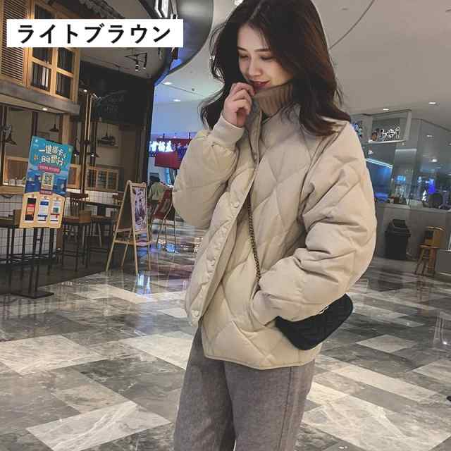 中綿ジャケット ジャンパー ノーカラー レディース 女性 婦人服