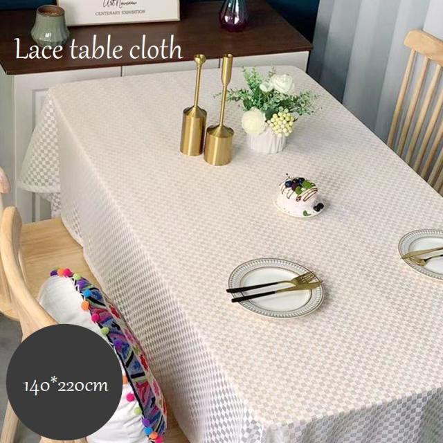 テーブルクロス マルチクロス レースクロス 140×220cm チェッカー柄