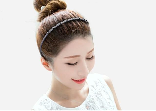 カチューシャ コーム付き レディース ヘアアクセサリー サテン調 光沢