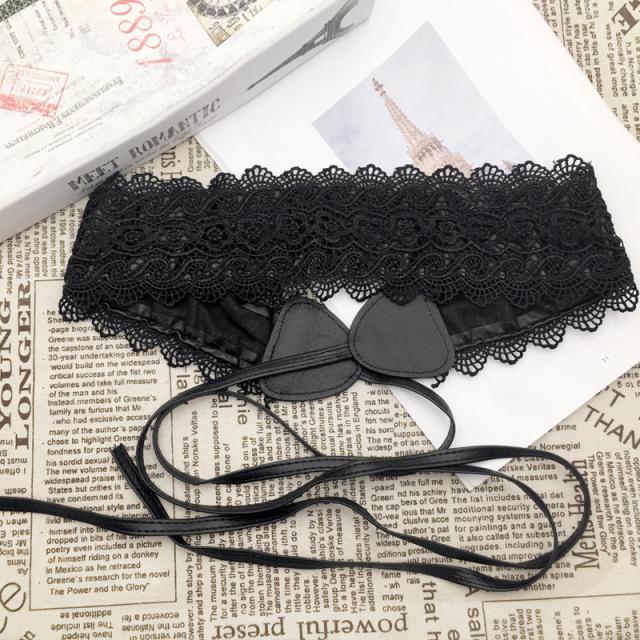 UN3D.デザインコルセットベルト黒 UN3D. ベルト CORSET DETAIL BELT / コルセットディテールベルト
