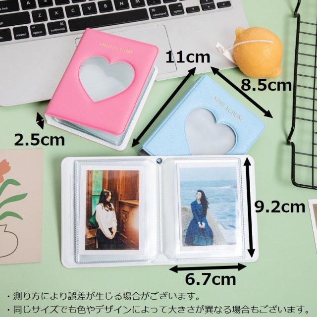 ミニフォトアルバム ポケットアルバム フォトブック ハート 小窓