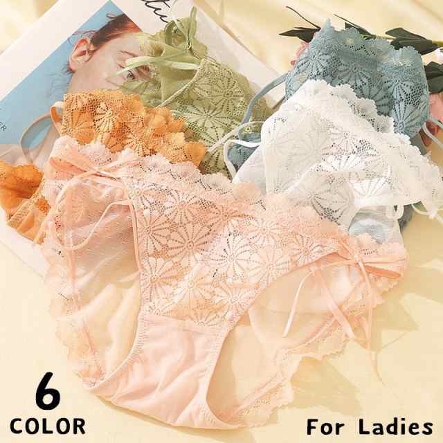 ヒップハンガーショーツ レディース 下着 パンツ ローライズ 花柄レース シースルー スカラップ リボン セクシー 可愛い 通気 クリアランス在庫  インナー・ルームウェア