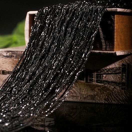 黒のストリングタイプのれん 黒 ストリングカーテン