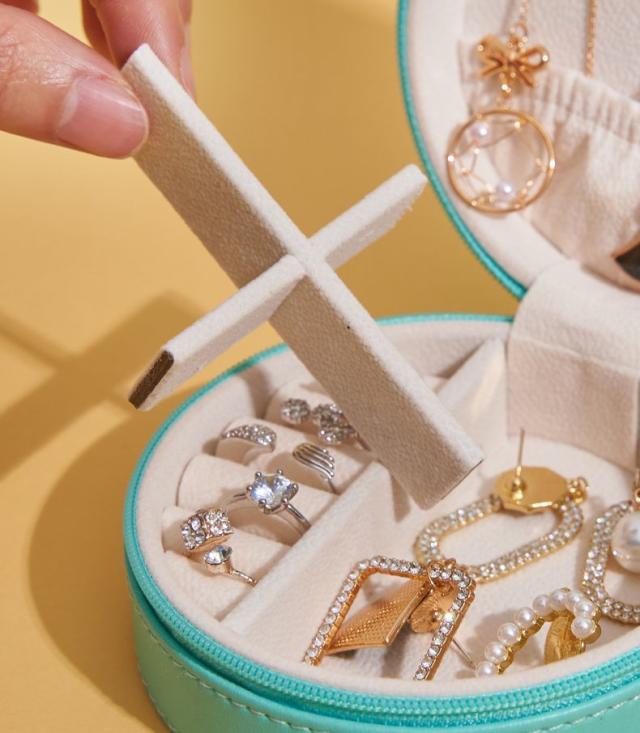 オーストリッチ レザー ジュエリーボックス アクセサリーケース ネックレス 指輪 オーストリッチ レザー ジュエリーボックス アクセサリーケース