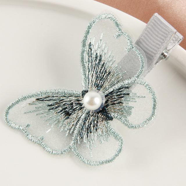 ⓝⓔⓦ【フリル千鳥格子ダブル】ベビーヘアクリップキッズヘア