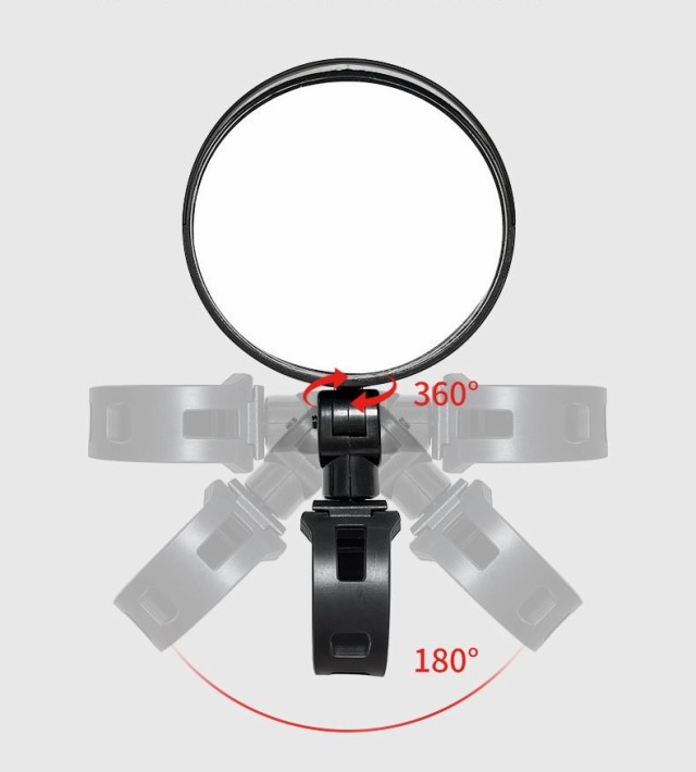 自転車用ミラー バックミラー サイドミラー サイクルミラー バーエンドミラー 5段階調節 360度回転 180度 角度調節可能 の通販はau PAY  マーケット - プラスナオ | au PAY マーケット－通販サイト