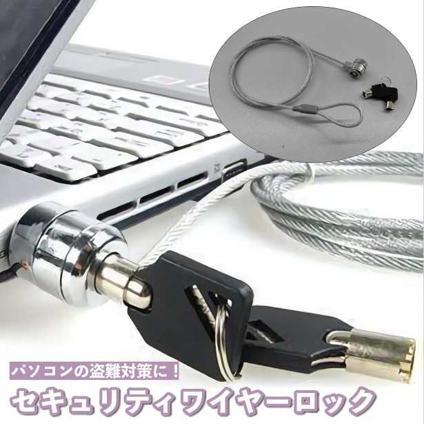 最終決算 1個セット 1.2m ピンシリンダー錠 パソコン ワイヤー ロック シルバー 盗難対策 ノートパソコン 鍵付き  ecufilmfestival.com