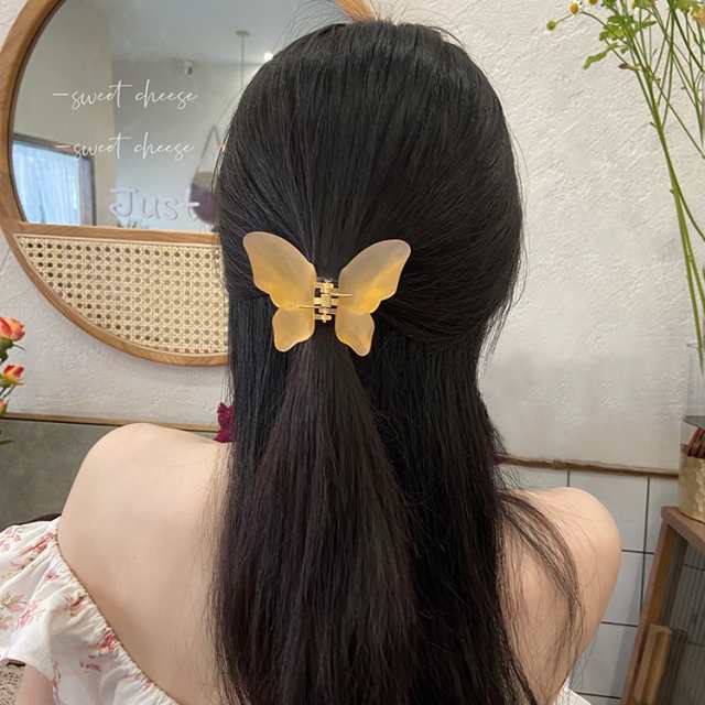 ヘアクリップ バンスクリップ レディース 女性 ヘアアクセサリー 蝶々