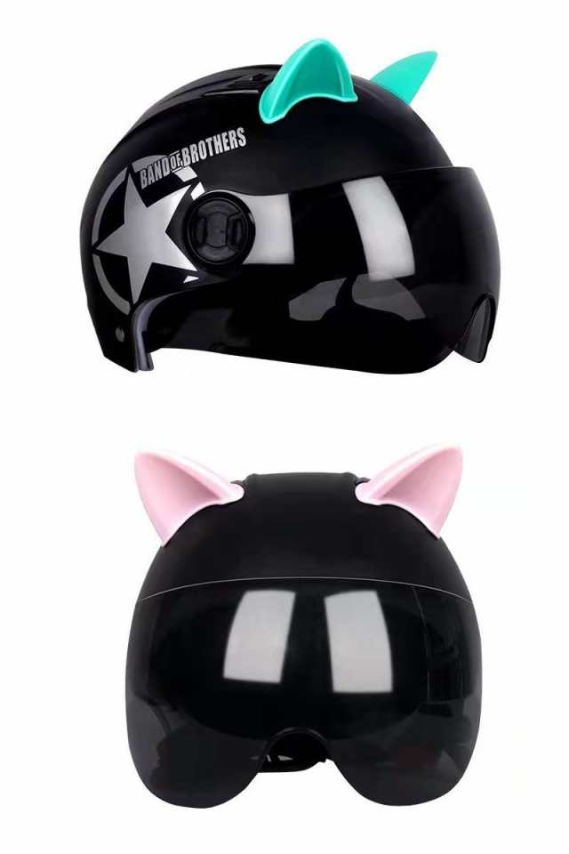 ヘルメット用アクセサリー 猫耳 ねこの耳 シール取り付け ヘルメット用アクセサリー 猫耳 ねこの耳 シール取り付け