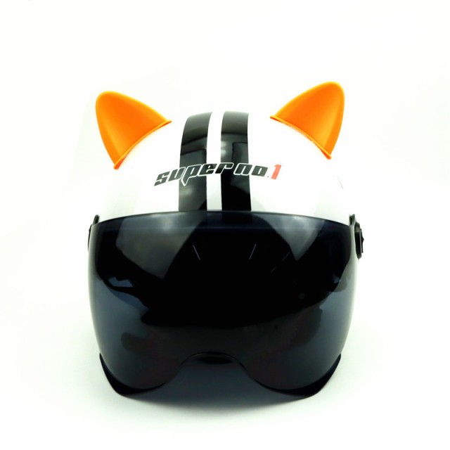 ヘルメット用アクセサリー 猫耳 ねこの耳 シール取り付け ヘルメット用アクセサリー 猫耳 ねこの耳 シール取り付け