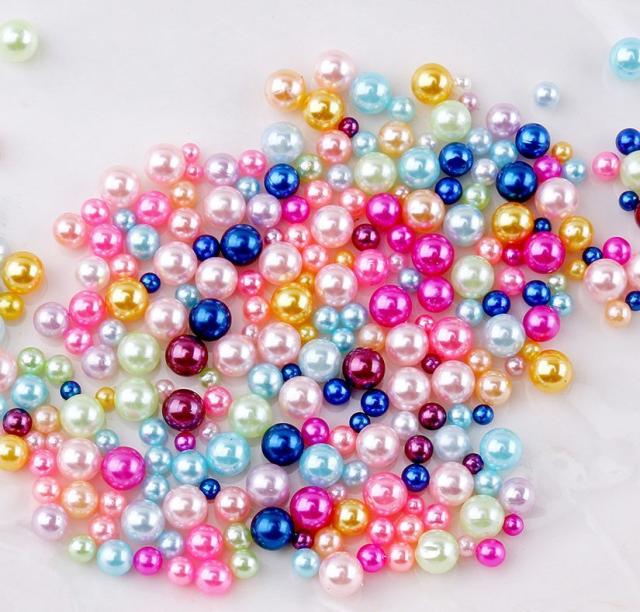 ビーズ フェイクパール パール調 小さめ ミニサイズ 穴なし サイズ