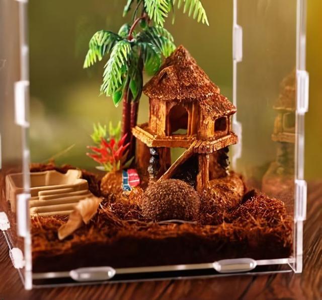 飼育ケージ 飼育ケース 爬虫類 両生類 昆虫 小動物用 飼育容器 給餌箱