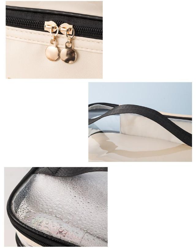 化粧ポーチ 大容量 バニティポーチ コスメボックス 2段式 コスメバッグ