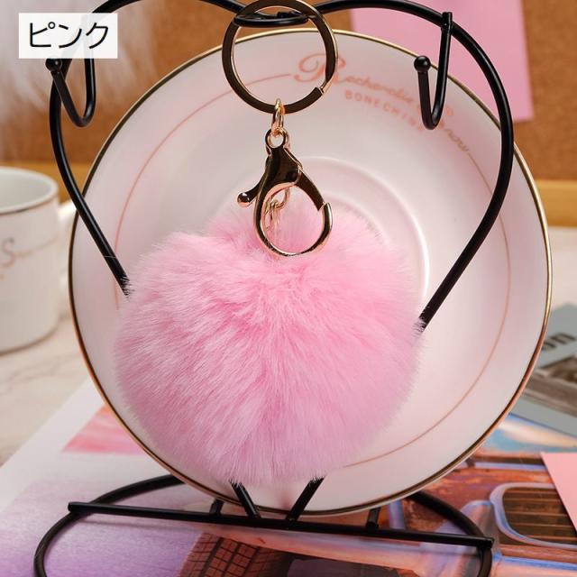 バッグチャーム キーホルダー レディース ふわふわ ポンポン ボンボン