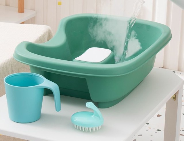 介護用シャワー・浴槽 ブルー ヘアケア用品 アズワン 洗髪槽(樹脂製) 8