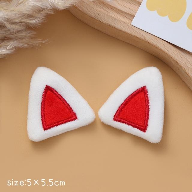 猫耳 うさ耳 ハンドメイド用品 手芸用品 両耳 2個セット 裁縫 パーツ