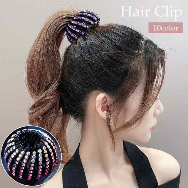 ヘアクリップ ポニーリング レディース ヘアアクセサリー 髪留め