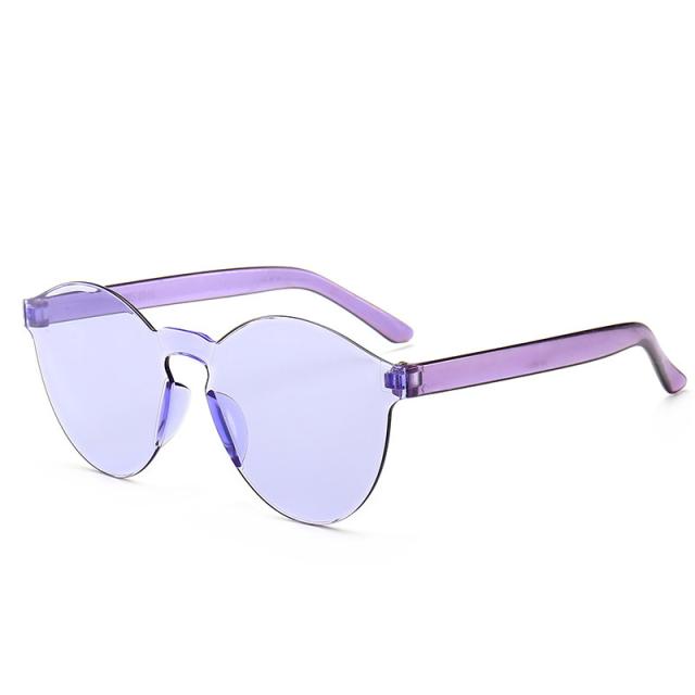 100% フレームレス サングラス 紫と青 ショッピングゴー shoppinggo サングラス フレームレス UVカット