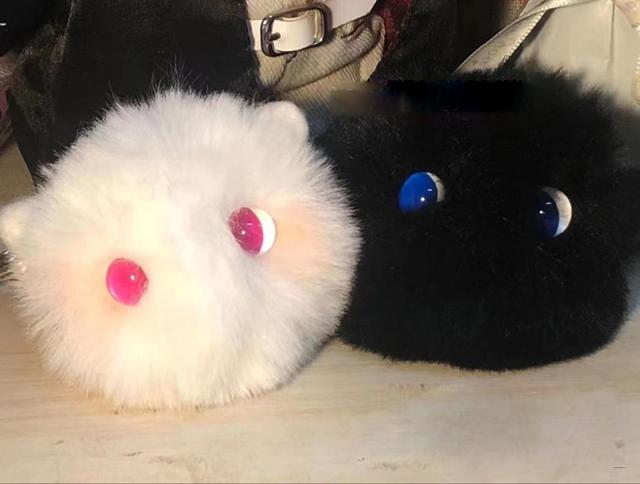 キーホルダー フェイクファー 猫 ねこ ネコ バッグチャーム ふわふわ