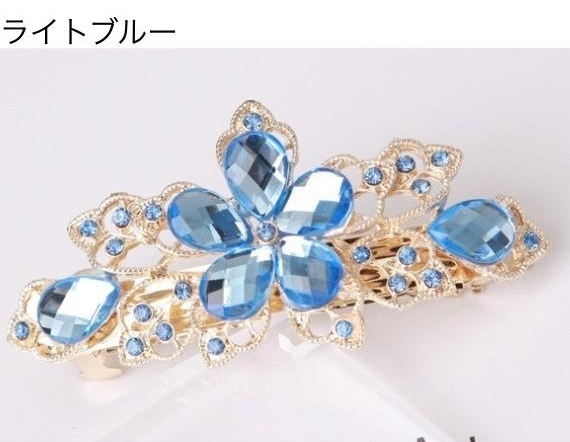 バレッタ ヘアアクセサリー レディース 女性 ラインストーン