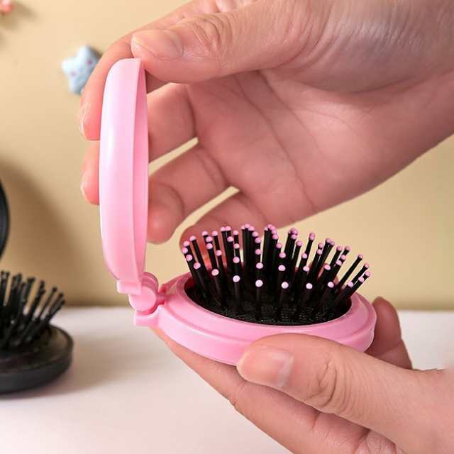 ヘアブラシ コーム コンパクトミラー レディース 女性 ヘアブラシ コーム コンパクトミラー レディース 女性