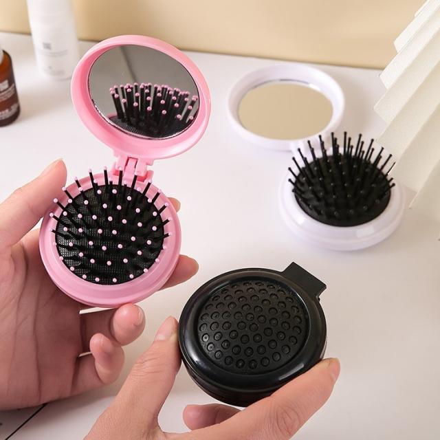 ヘアブラシ コーム コンパクトミラー レディース 女性 ファッション