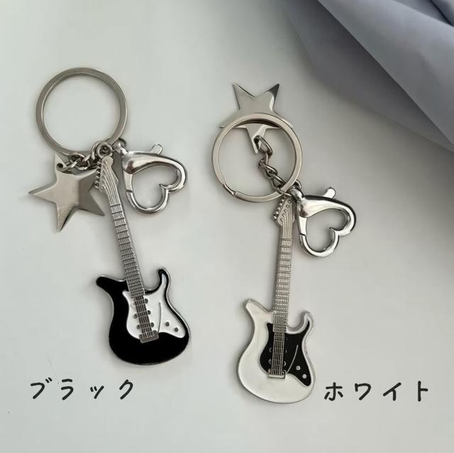 キーホルダー エレキギター チャーム ユニセックス レディース