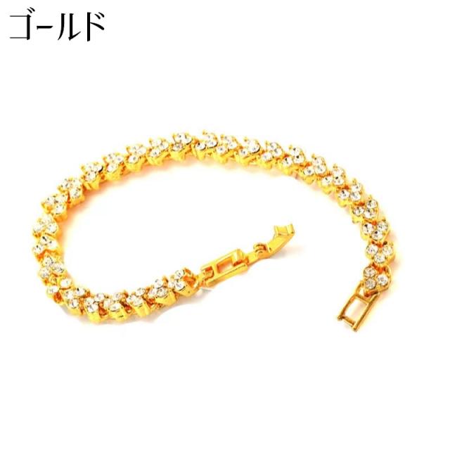 ブレスレット レディース 女性 アクセサリー ハート型 シルバーカラー 