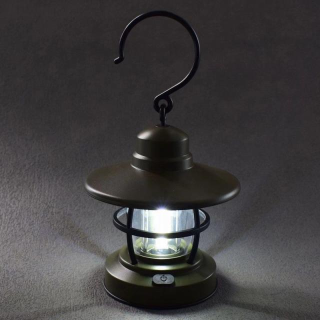 LEDランタン 電池式 アウトドア用品 フック付き 吊り下げ 引っ掛け