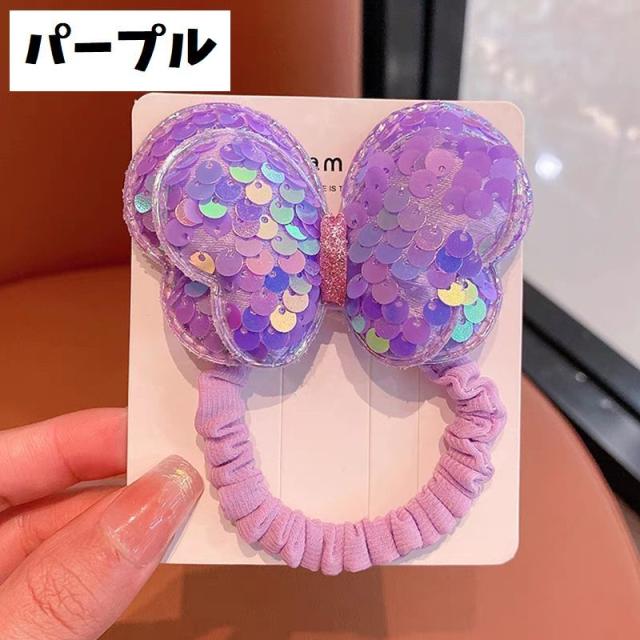ヘアゴム キッズ ベビー 子供用 ヘアアクセサリー 髪ゴム バタフライ